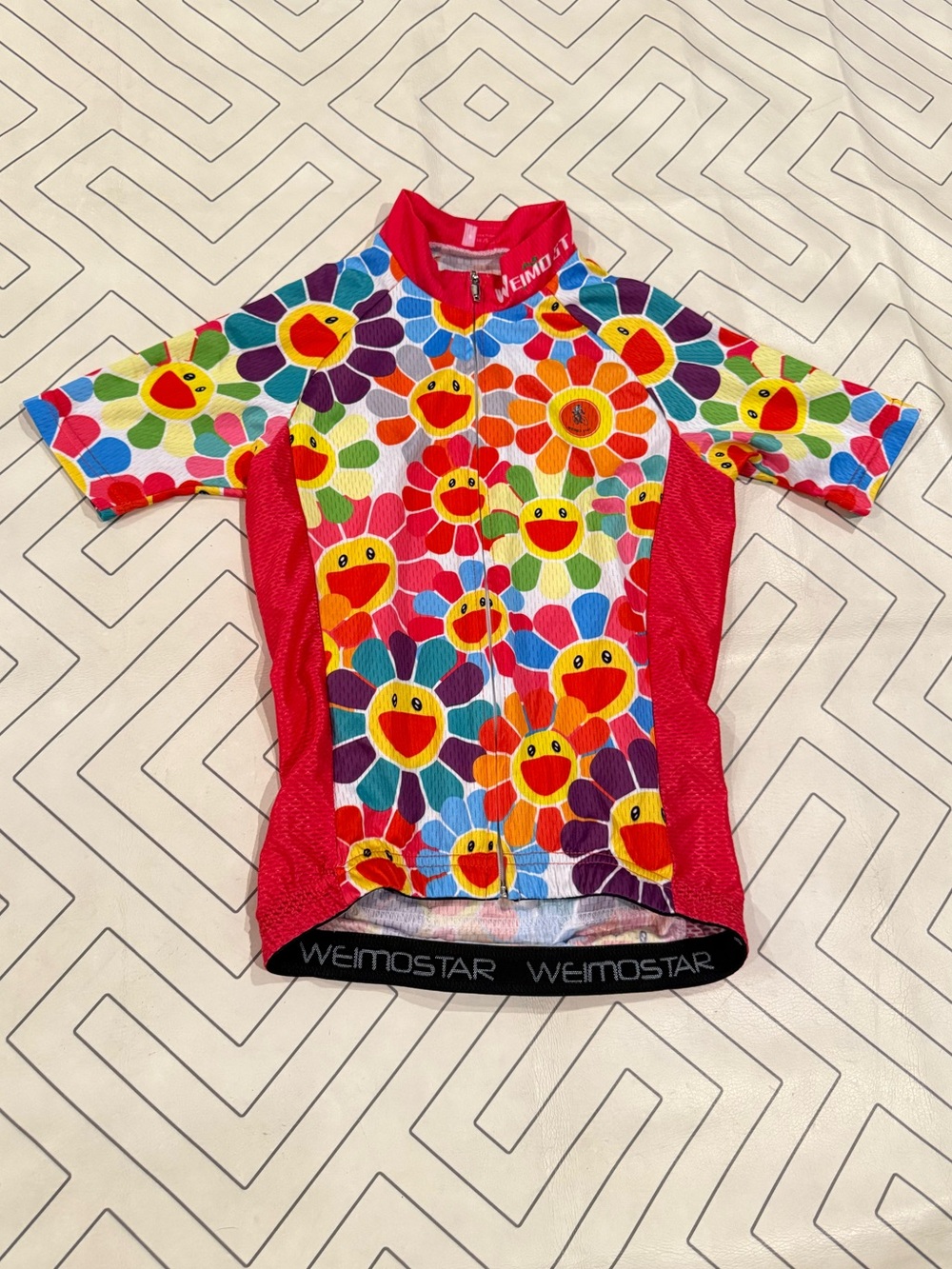 Weimostar Bright Multicolor Floral Cycling Jersey
